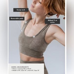 Savvi ribbed comfy sports bra